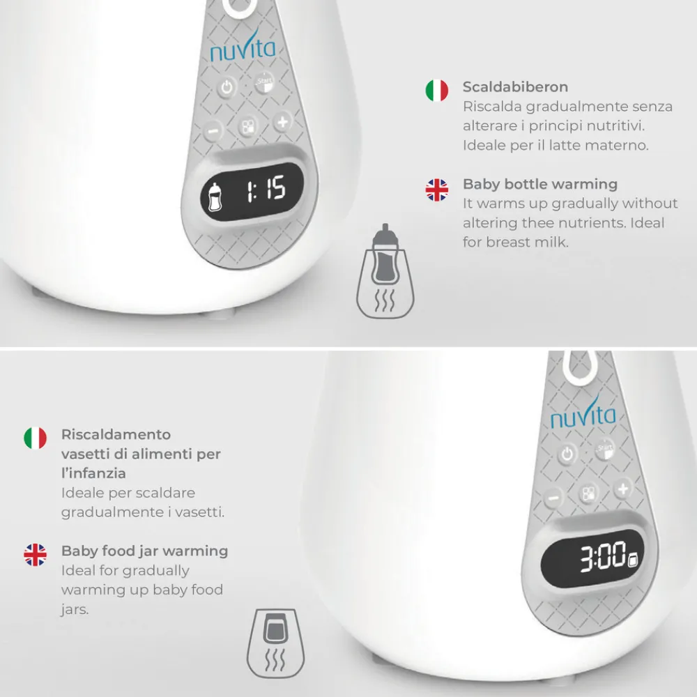 Nuvita Digital flaskevarmer og sterilisator- Tilberedning & Rengøring
