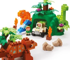 ECOIFFIER Dinoland m/køretøj & figurer- Små Byggesæt