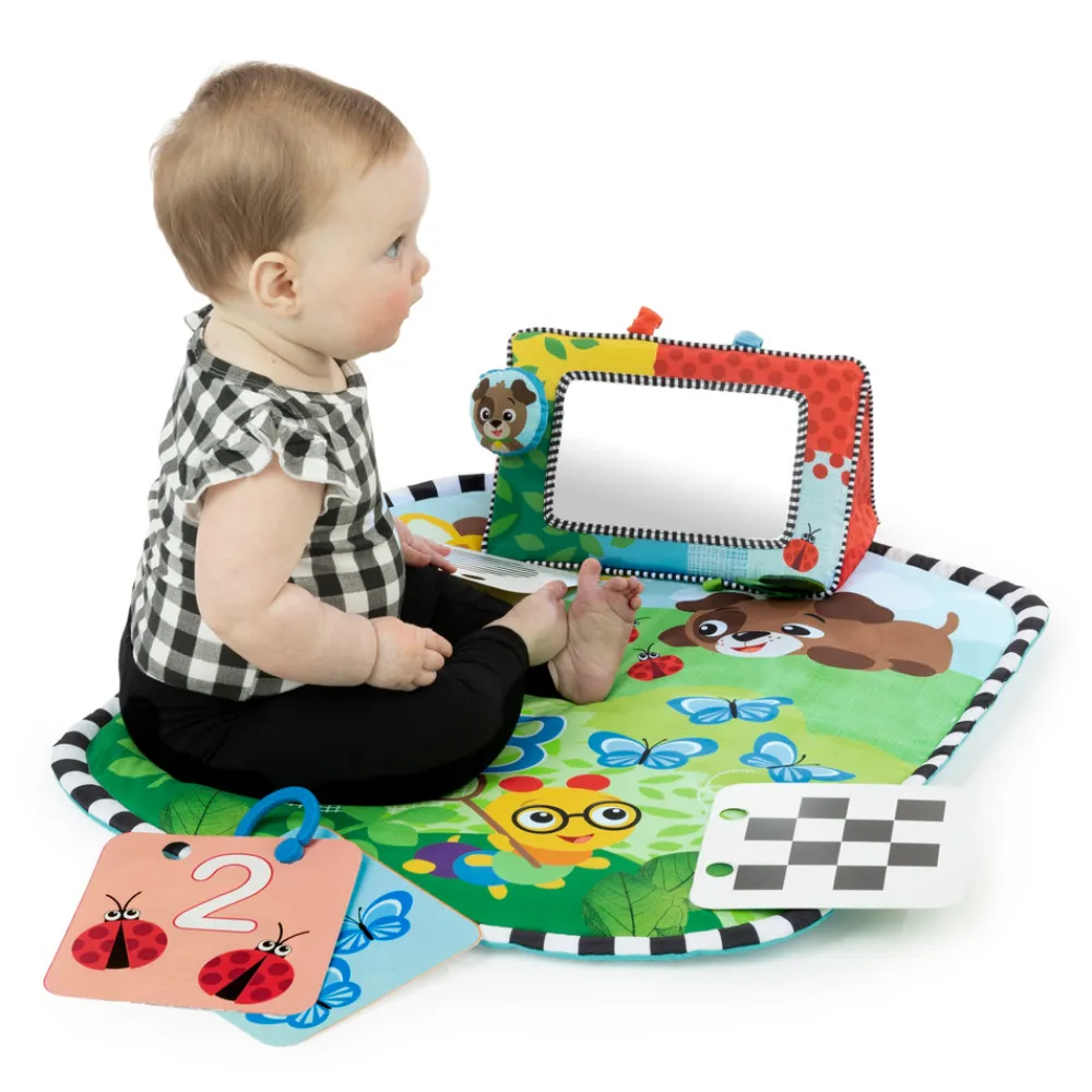Baby Einstein Discovery Garden aktivitetstæppe og gulvspejl- Aktivitetstæpper