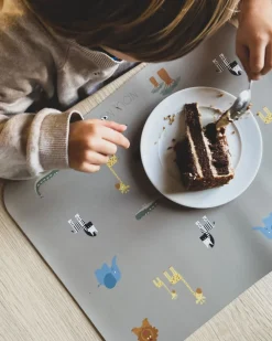 NOUI NOUI Dækkeserviet - safari oliven grå- Service