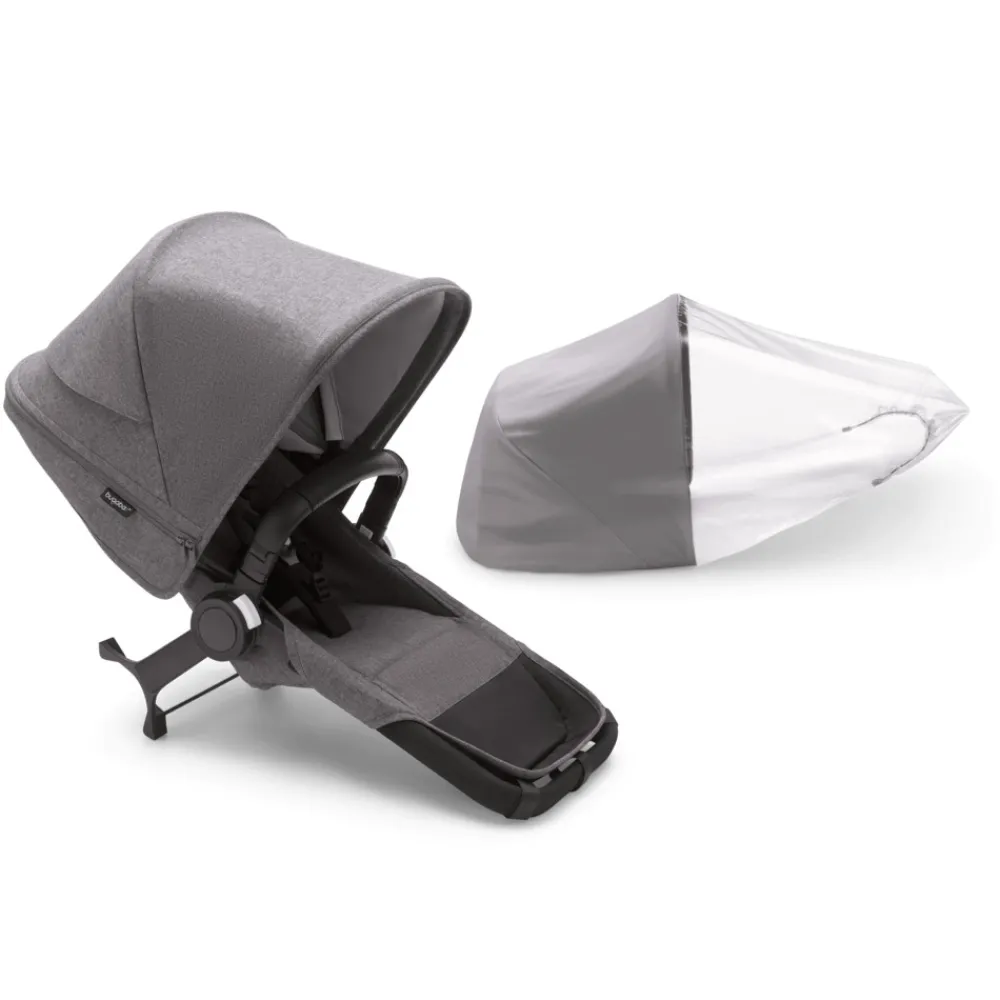 Bugaboo Donkey 5 duo extension complete - grey melange- Tilkøb Til Søskendevogne