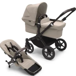 Bugaboo Donkey 5 Mono complete - desert taupe/black stel- Søskende/Tvillingevogne|Kombivogne Med Ergonomiske Sæder