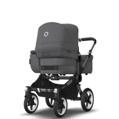 Bugaboo Donkey 5 mono complete - grey melange/graphite stel- Søskende/Tvillingevogne|Kombivogne Med Ergonomiske Sæder