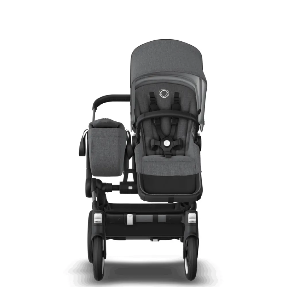 Bugaboo Donkey 5 mono complete - grey melange/graphite stel- Søskende/Tvillingevogne|Kombivogne Med Ergonomiske Sæder