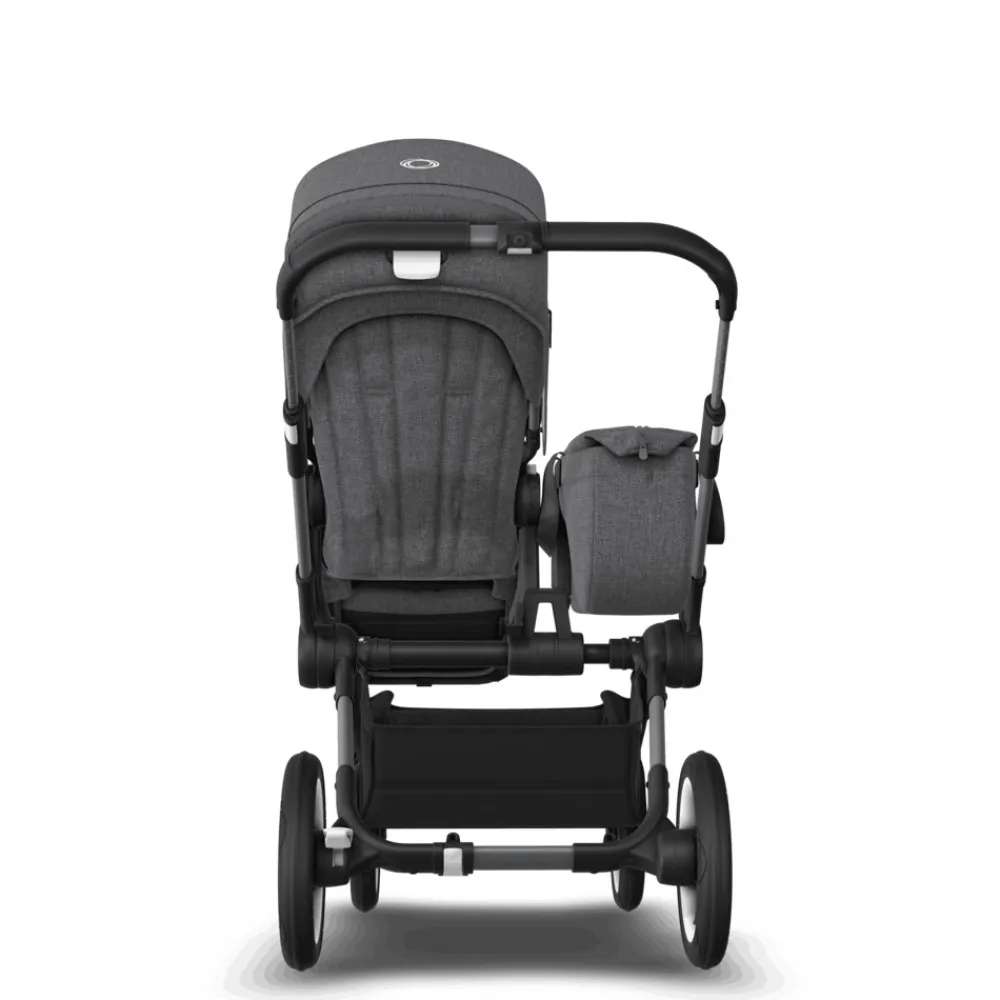 Bugaboo Donkey 5 mono complete - grey melange/graphite stel- Søskende/Tvillingevogne|Kombivogne Med Ergonomiske Sæder