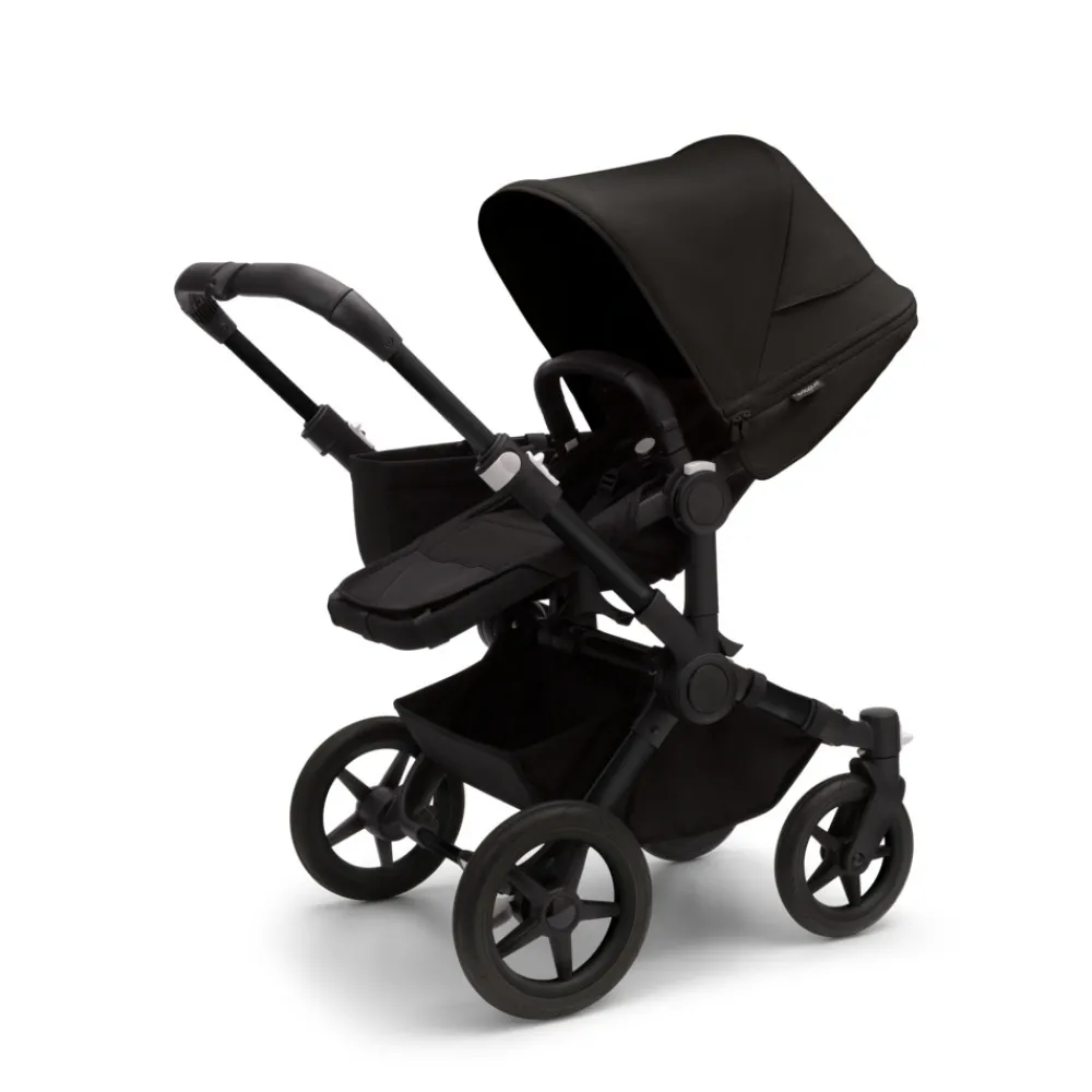 Bugaboo Donkey 5 mono complete - midnight black/black stel- Søskende/Tvillingevogne|Kombivogne Med Ergonomiske Sæder