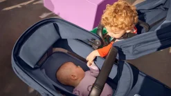 Bugaboo Donkey 5 søskendevogn complete - stormy blue/graphite stel- Søskende/Tvillingevogne