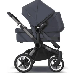 Bugaboo Donkey 5 søskendevogn complete - stormy blue/graphite stel- Søskende/Tvillingevogne