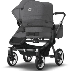 Bugaboo Donkey 5 søskendevogn complete - grey melange/graphite stel- Søskende/Tvillingevogne