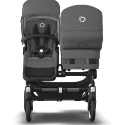 Bugaboo Donkey 5 søskendevogn complete - grey melange/graphite stel- Søskende/Tvillingevogne
