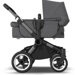 Bugaboo Donkey 5 søskendevogn complete - grey melange/graphite stel- Søskende/Tvillingevogne