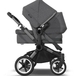 Bugaboo Donkey 5 søskendevogn complete - grey melange/graphite stel- Søskende/Tvillingevogne