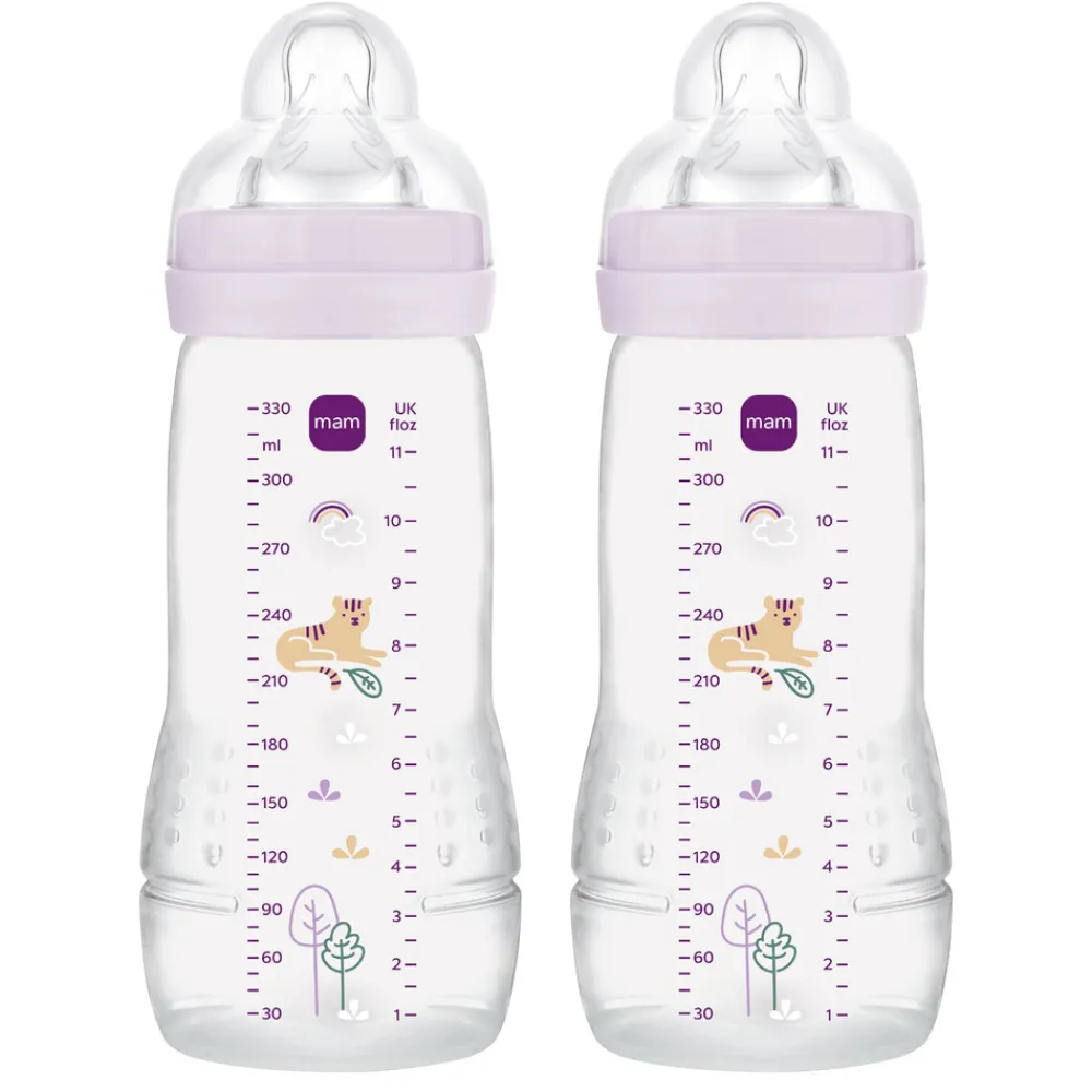 MAM Easy Active Baby Bottle 330ml 2pk Pink- Sutteflasker