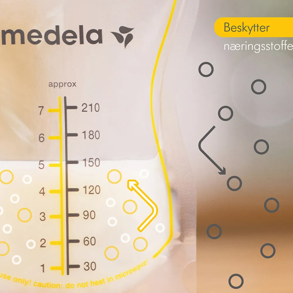 Medela Easy Pour opbevaringsposer til brystmælk, 50 stk- Madopbevaring|Brystpumper