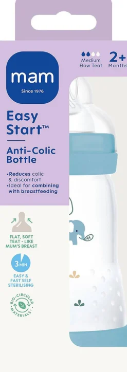 MAM Easy Start Anti-Colic 260ml Blue -1 stk- Sutteflasker