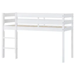Hoppekids ECO Comfort halvhøj seng 70x160 cm. - hvid-Børn Juniorsenge