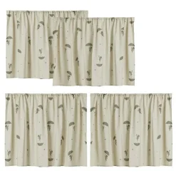 Hoppekids ECO Dream Halvhøj seng (delbar) hvid 70x160, med forhæng grøn-Børn Pakkeløsninger|Juniorsenge