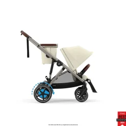 Cybex E-Gazelle S - Seashell Beige | light beige- Klapvogne Med Flade Sæder