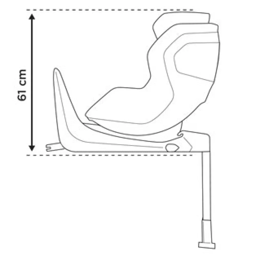 Thule Elm rearward facing - Light Grey- Autostole 61-105 Cm (3 Mdr.-4 År)