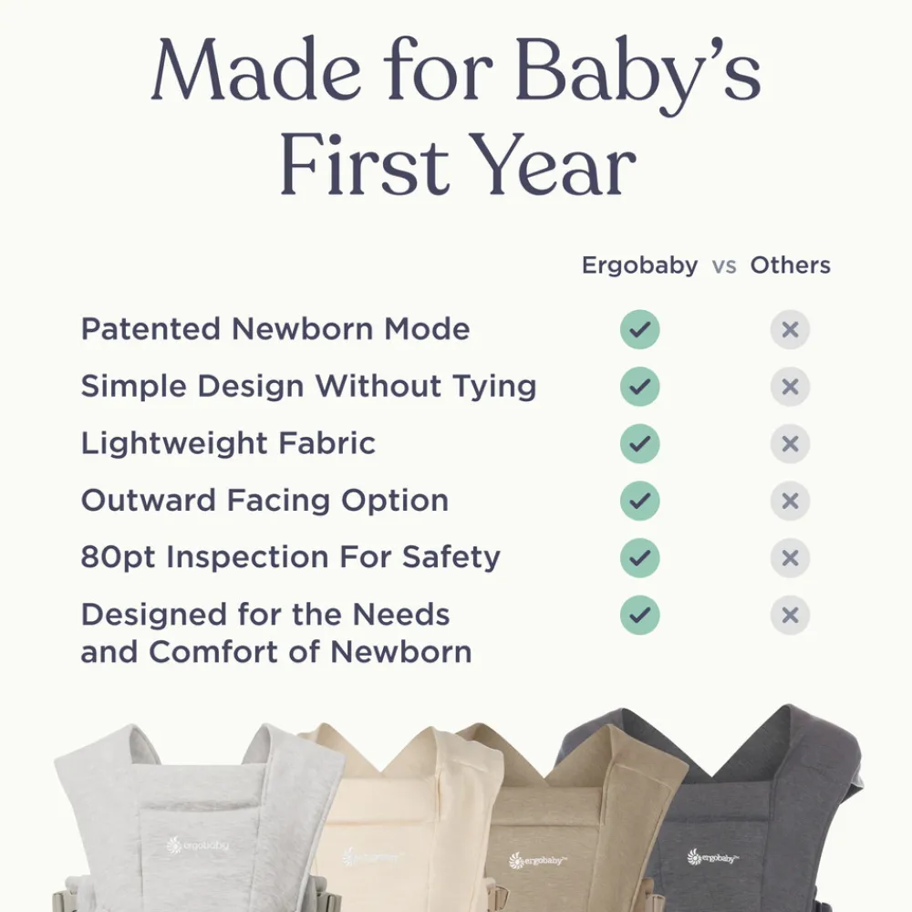 Ergobaby Embrace soft air mesh - blue- Bæreseler & Vikler