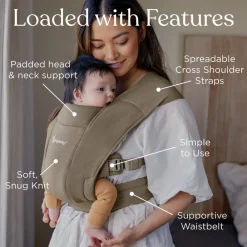 Ergobaby Embrace soft air mesh - soft grey- Bæreseler & Vikler