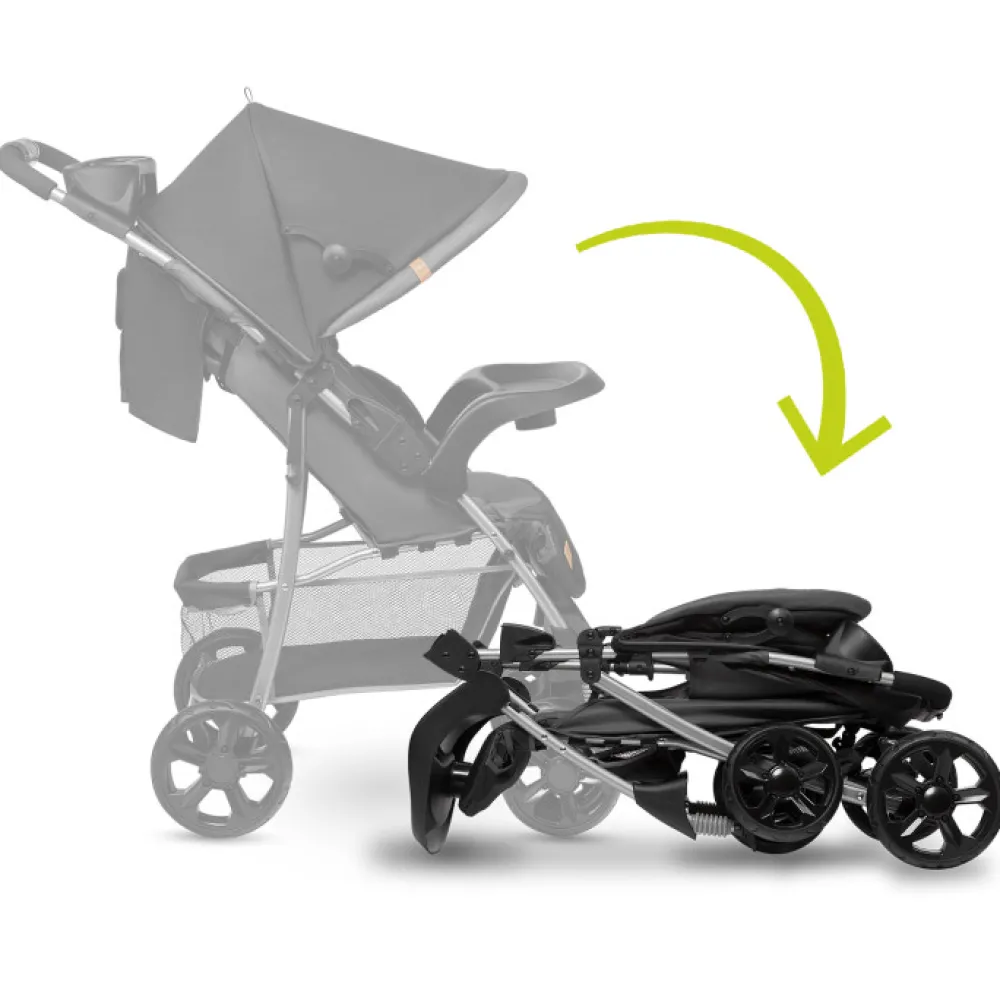 Lionelo Emma Plus klapvogn - stone- Klapvogne Med Flade Sæder