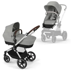 Cybex Eos Lux - Stone Grey- Kombivogne Med Ergonomiske Sæder