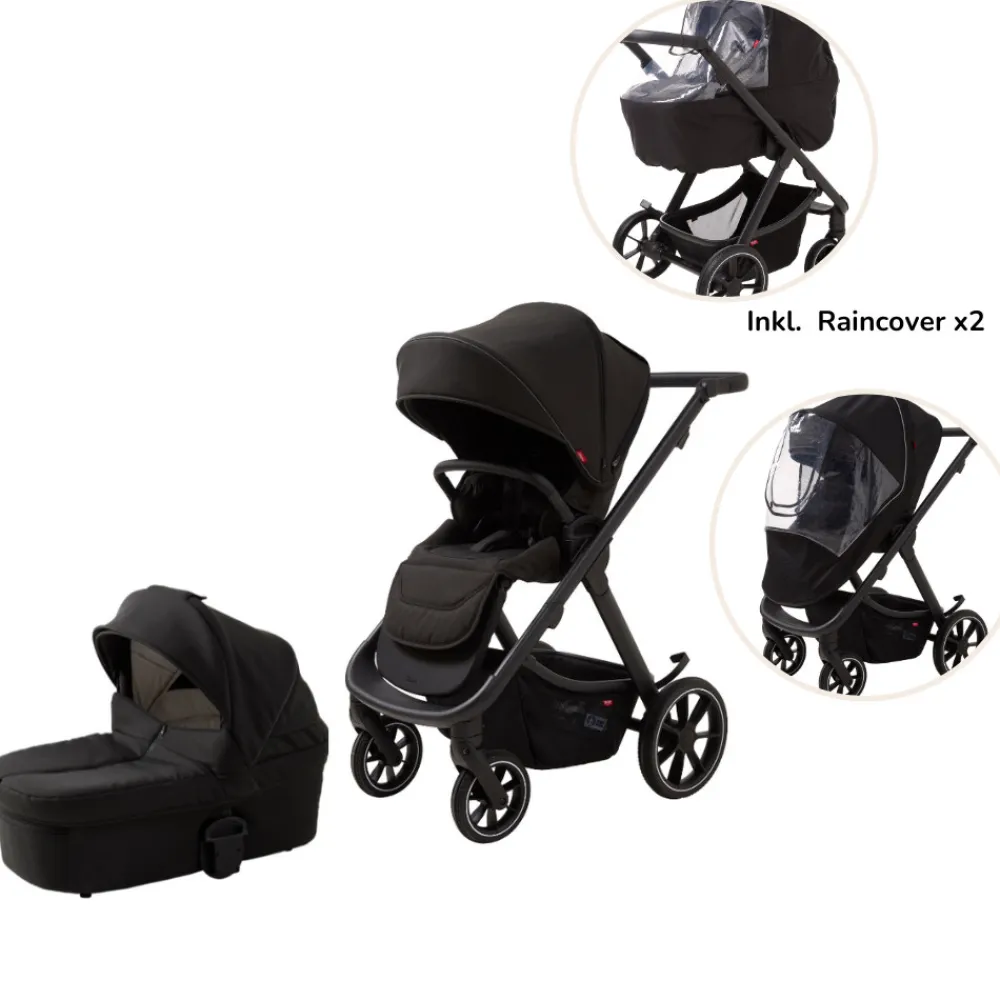 Odder Evoke Kombivogn inkl. regnslag - sort- Kombivognspakker