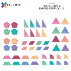 CONNETIX Expansion Pack - udvidelsessæt 48 dele - pastel- Magnetlegesæt