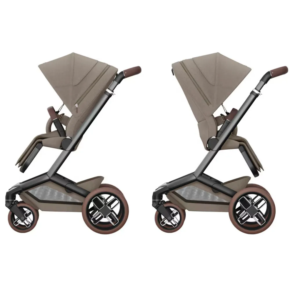 Maxi-Cosi Fame kombivogn - Twillic Truffle- Kombivogne Med Flade Sæder