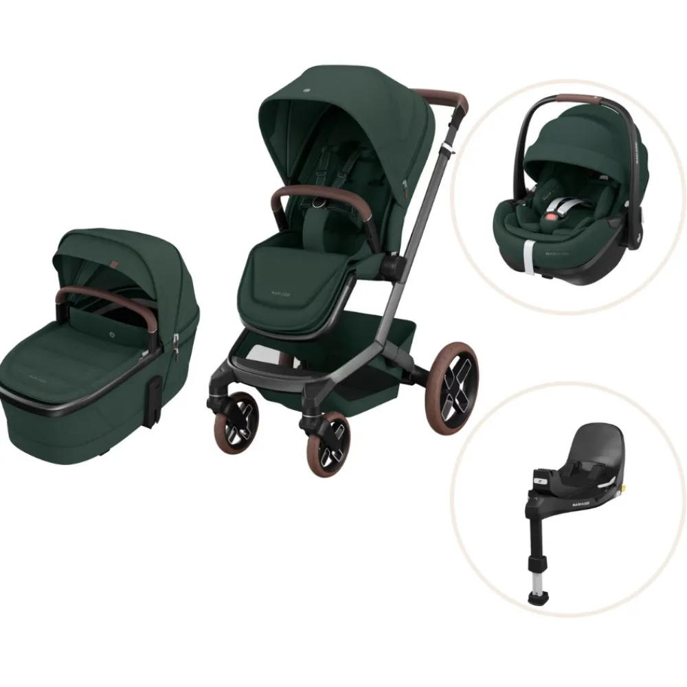 Maxi-Cosi Fame pakke - Twillic green- Kombivognspakker