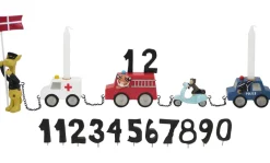 Kids By Friis Fødselsdagstog, biler m. 11 tal-Børn Fødselsdagstoge