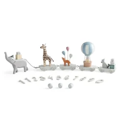 Sebra Fødselsdagstog, træ, World of-Børn Fødselsdagstoge