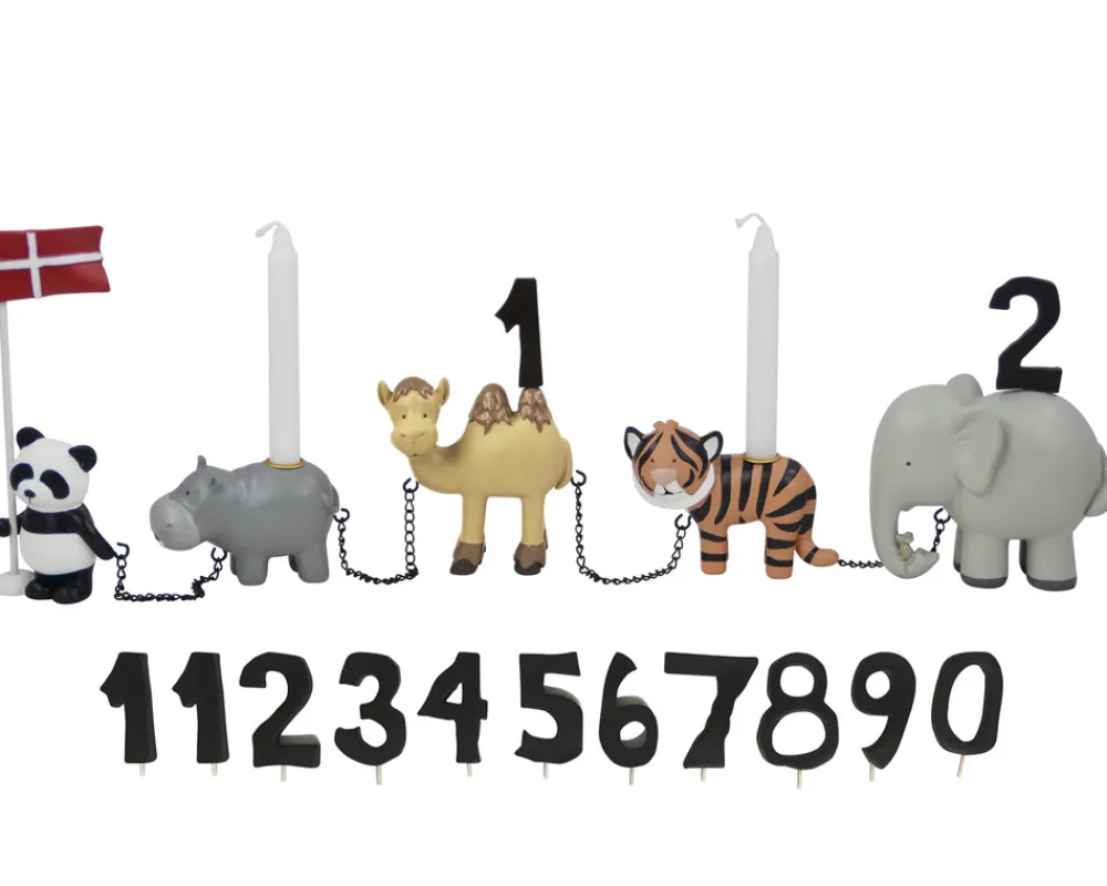 Kids By Friis Fødselsdagstog, Zoo dyr m. 11 tal-Børn Fødselsdagstoge