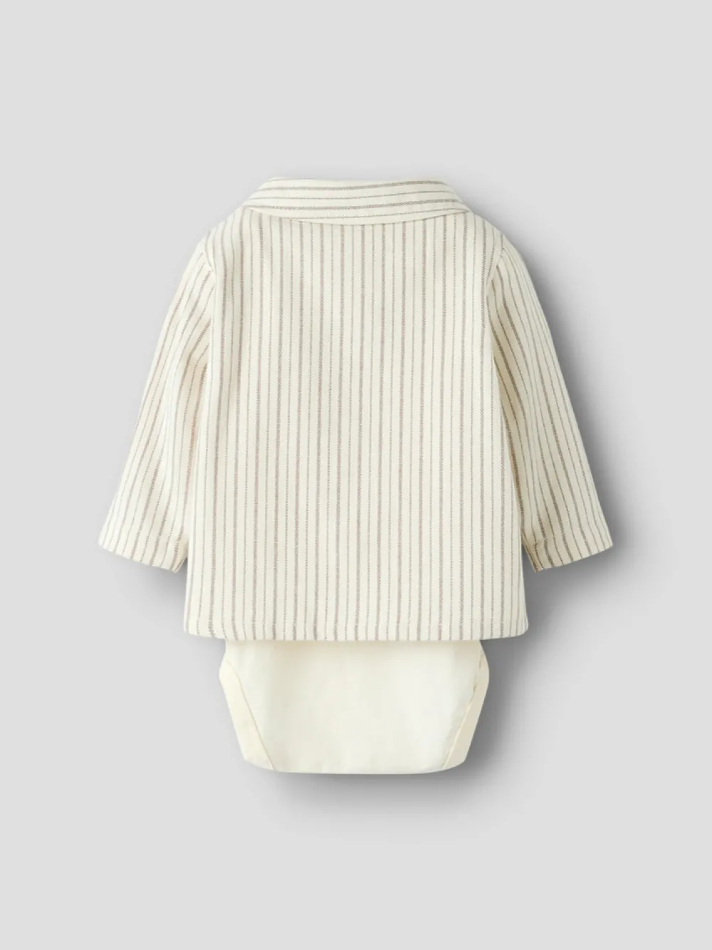 Lil' Atelier Felixo Langærmet Bodyskjorte - Turtledove- Juletøj|Skjorter