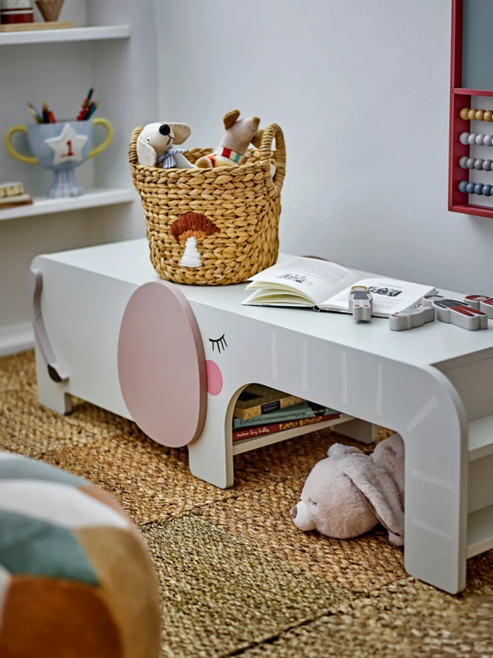 Bloomingvillemini Ferdinand Bænk, Grå - FSC®, MDF-Børn Bænke & Skamler