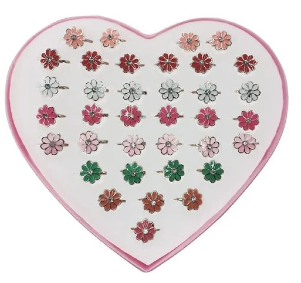 Magni Fingerringe nikkelfri blomster ass.- Festtøj & Tilbehør