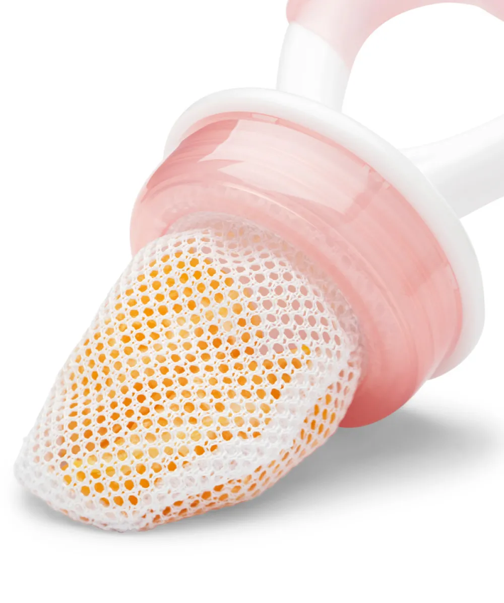 Nuvita FLAVORILLO 2 i 1 frugtsut og bidering - pink- Foodfeeder Og Frugtsut