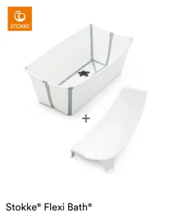 Stokke® Flexi Bath og Newborn Support - hvid- Badekar, Stativer & Badestole