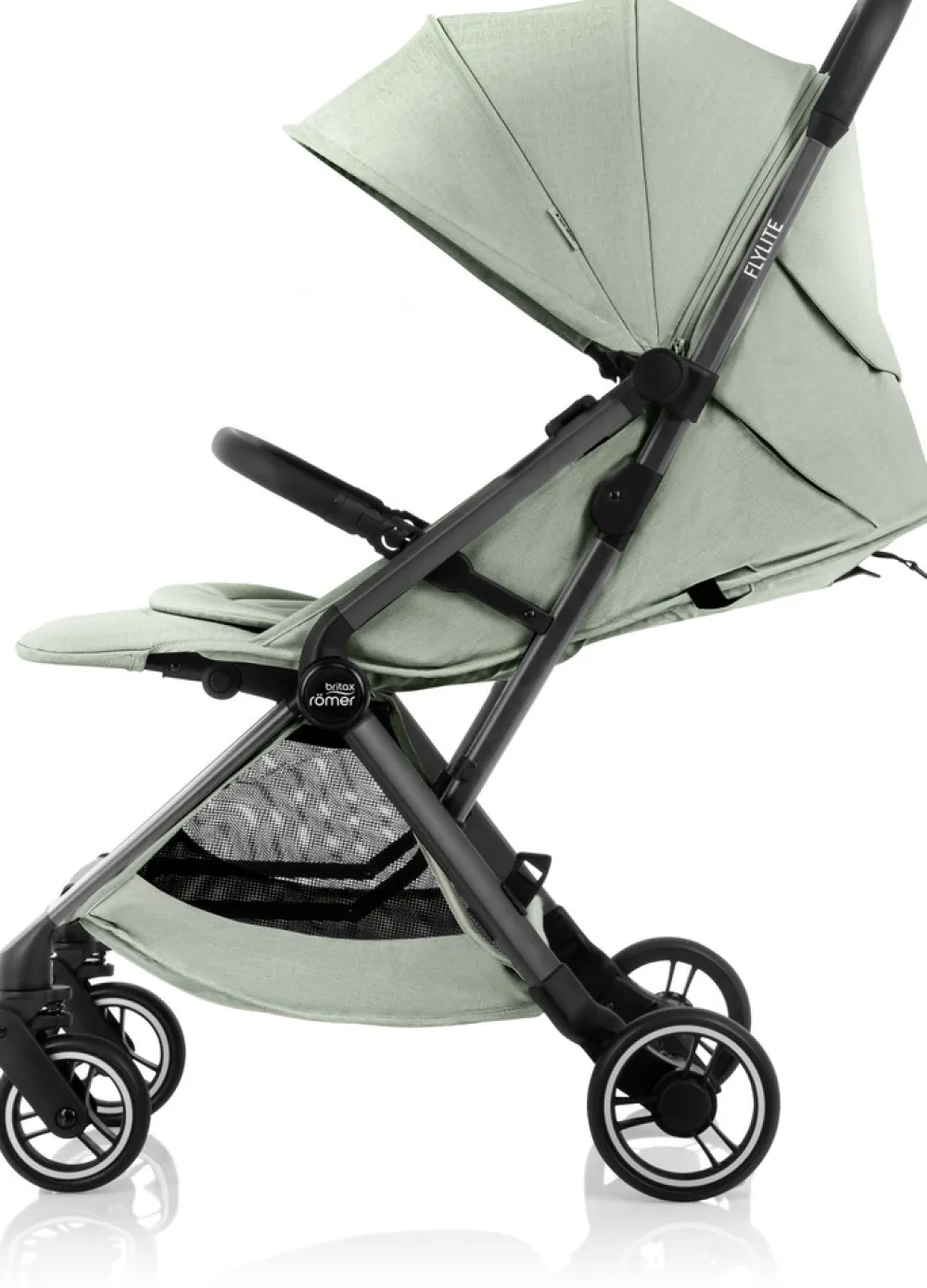 Britax Römer Flylite - Sage green- Klapvogne Med Flade Sæder|Rejseklapvogne