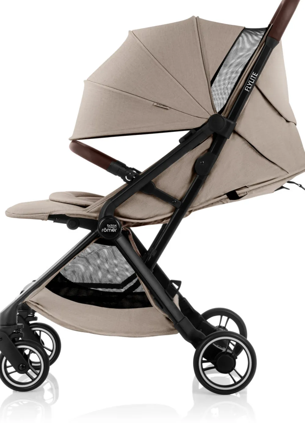Britax Römer Flylite - Style teak- Klapvogne Med Flade Sæder|Rejseklapvogne