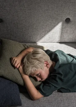 By KlipKlap Foldemadras - 3 fold, lysegrå/mørkegrå knap-Børn Tumlemøbler