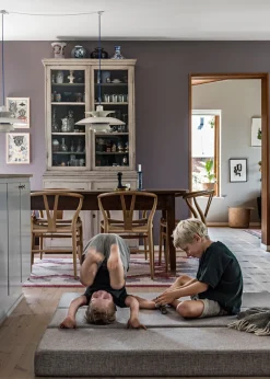 By KlipKlap Foldemadras - 3 fold, lysegrå/mørkegrå knap-Børn Tumlemøbler