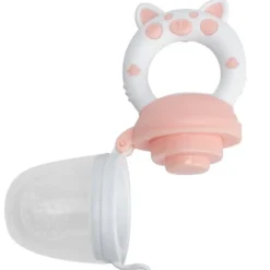Magni Food feeder (mad sut) med blødt greb - Rosa- Foodfeeder Og Frugtsut