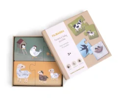 Filibabba Forældre og barn puslespil - Bondegårdsdyr- Puslespil