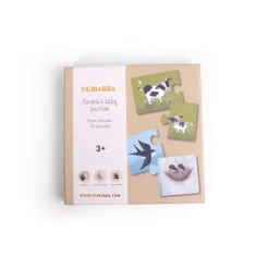 Filibabba Forældre og barn puslespil - Bondegårdsdyr- Puslespil