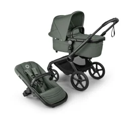 Bugaboo Fox 5 Renew complete - Black/forest green- Kombivogne Med Ergonomiske Sæder