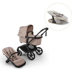Bugaboo Fox 5 Renew complete inkl. Giraffe bouncer - desert taupe/polar white- Vognpakker