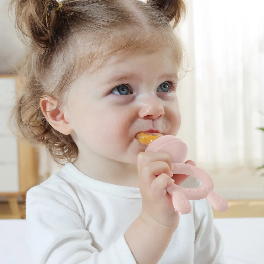 Haakaa Freeze-N-Feed Mini Kombi blush- Foodfeeder Og Frugtsut