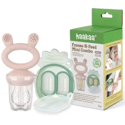 Haakaa Freeze-N-Feed Mini Kombi blush- Foodfeeder Og Frugtsut